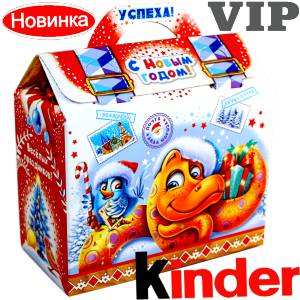 Сладкий подарок на Новый Год в жестяной упаковке весом 1200 грамм по цене 1762 руб в Коврове