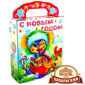 Детский подарок на Новый Год в мешочке весом 800 грамм по цене 1261 руб в Коврове