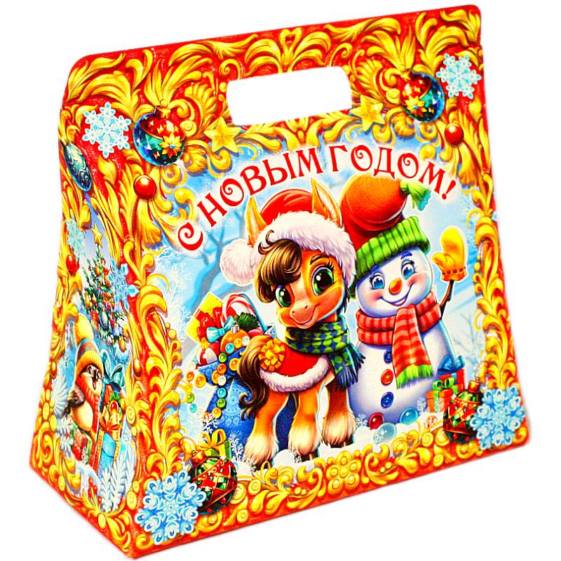 Сладкий подарок на Новый Год вкартонной упаковке весом 950 грам